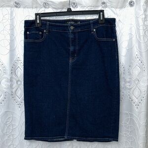Ralph Lauren Dark Blue Denim Skirt